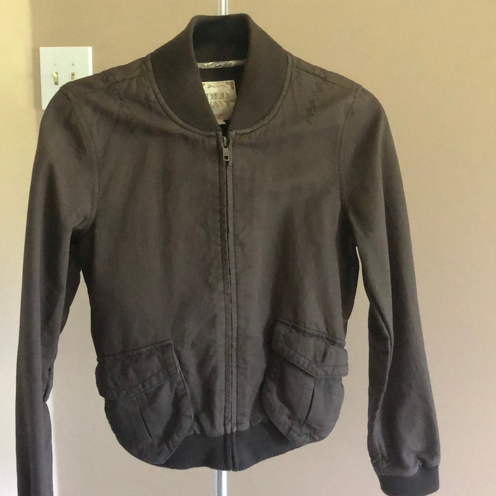 Old Navy brown bomber jacket